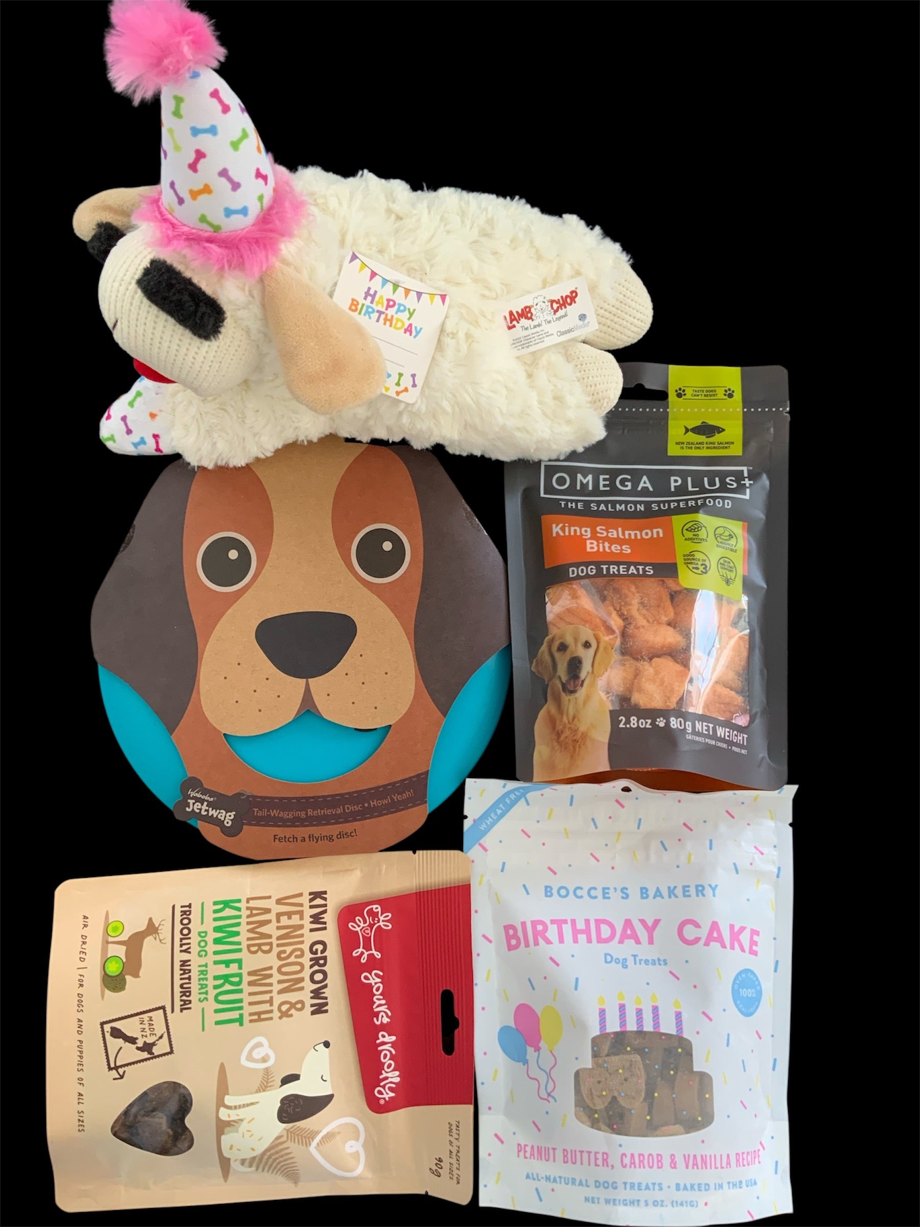 pink dog birthday gift box NZ barkday box